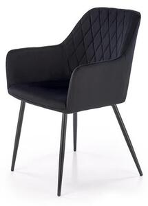 Halmar K558 jedálenská stolička, látka velvet, čierna