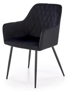 Halmar K558 jedálenská stolička, látka velvet, čierna