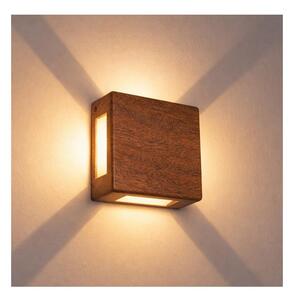 Brilagi - LED vonkajšie nástenné svietidlo QUADRAY LED/6W/230V v dekore dreva IP54