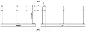 Ondaluce - LED stmievateľný luster na lanku SOEL LED/28W/230V + LED/38W zlatá