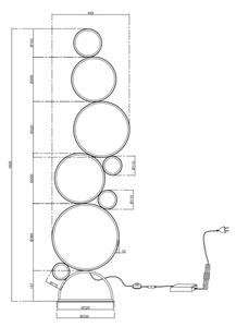 Ondaluce - stmievateľná LED stojacia lampa POIS LED/52W/230V 160 cm zlatá