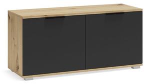 NovýNábytok.sk Botník/skrinka na topánky Clifione ST100 (dub artisan + antracit). Vlastná spoľahlivá doprava až k Vám domov. 1133867