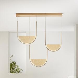 Ondaluce - LED stmievateľný luster na lanku LOTUS LED/70W/230V zlatá