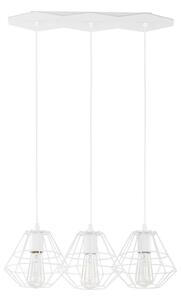 Závesný luster na lanku DIAMOND 3xE27/60W/230V biely