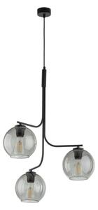 LED luster na lane CESAR 3xE27/15W/230V čierny/dymovo šedý