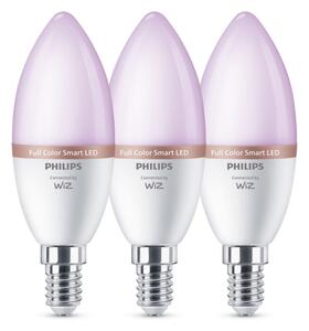 Sada 3 ks LED RGB stmievateľných žiaroviek Philips SMART C37 E14/4,9W/230V 2200-6500K