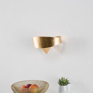 Zlaté dizajnové nástenné svietidlo Scudo