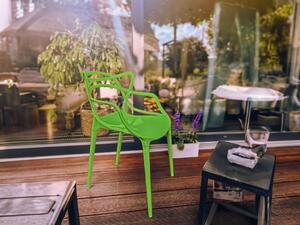 Zelená plastová stolička KATO