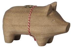 Svícen Wooden Nature Pig Small