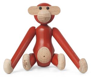 Drevená opička Monkey Mini Vintage Red 9,5 cm