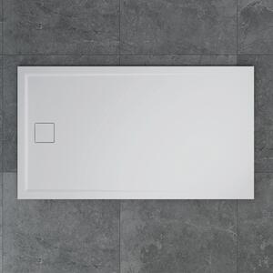 SanSwiss LIVADA SanSwiss sprchová vanička LIVADA z liateho mramoru, obdĺžnik 90x170x3,7 cm, biela, sifón na kratšej strane vaničky W20AS09017004