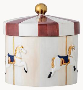 Ručne maľovaná úložná dóza Merry-go-round
