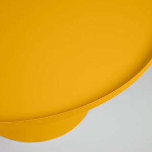 MUZZA Okrúhly odkladací stolík charu Ø 72 cm žltý