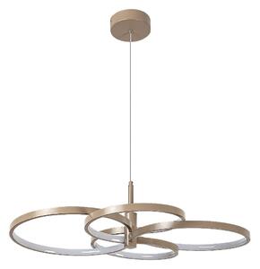 Rabalux 72401 LED závesné stropné svietidlo Isidora | 70W integrovaný LED zdroj | 5600lm | 3000-6500K | diaľkové ovládanie | stmievač | na lanku | béžová
