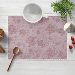 Biante Teflónové prestieranie na stôl TF-138 Hnedovínové kvetované ornamenty na starofialovom 35x45 cm