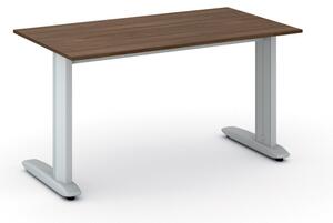 Kancelársky písací stôl PRIMO FLEXIBLE 1400 x 800 mm, orech