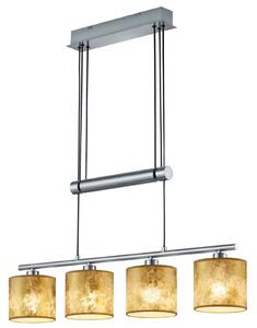 Plastové tienidlá zlaté – závesná lampa Garda 4-pl