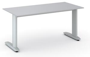 Kancelársky písací stôl PRIMO FLEXIBLE, 160x80 cm, sivá