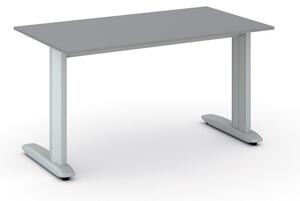 Kancelársky písací stôl PRIMO FLEXIBLE, 140x80 cm, grafit
