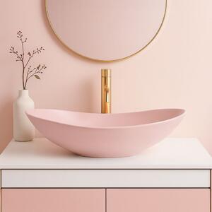Keramické umývadlo na dosku REA ROYAL Powder Pink mat