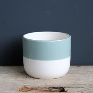 Kvetináč Turquoise White Ø 12 cm