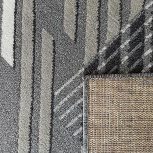 Dizajnový koberec sivej farby s pruhmi Šírka: 60 cm | Dĺžka: 100 cm