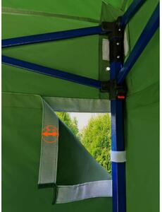 BRIMO Skladací altánok 3x6m - s 3 stenami - Zelená