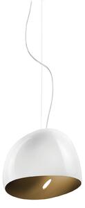 Závesná lampa Surface Ø 40 cm E27 biela/hnedá