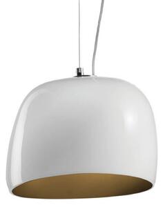 Závesná lampa Surface Ø 27 cm, E27 biela/hnedá