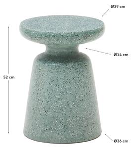 MUZZA Vonkajší odkladací stolík quidomo Ø 39 cm zelený