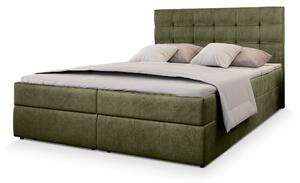 Manželská boxspring posteľ s úložným priestorom Glos M 180x200 - olivová
