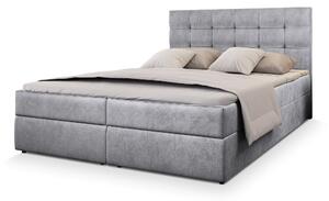 Manželská boxspring posteľ s úložným priestorom Glos M 140x200 - sivá
