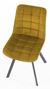 LuxuryForm Jedálenská stolička ORLEN VELUR - žltá