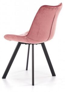 LuxuryForm Jedálenská stolička ORLEN VELUR - ružová