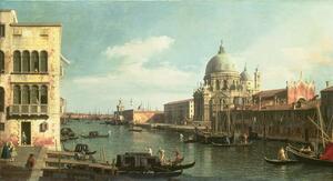 Obrazová reprodukcia View of the Grand Canal: Santa Maria della Salute and the Dogana, (1697-1768) Canaletto