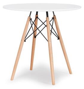 ModernHome Moderný stôl do jedálne - biely, 80 cm