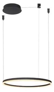 Moderný luster Halo 150 CCT čierna s diaľkovým ovládaním