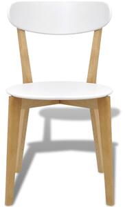 Jedálenské stoličky z MDF a brezového dreva, 4 ks