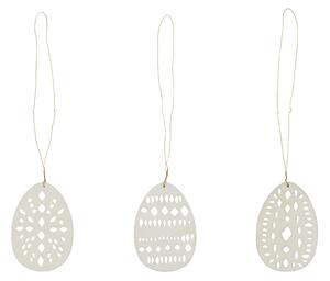 Veľkonočná dekorácia Egg Nori Beige – sada 3 ks