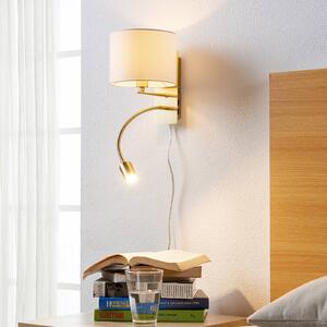 Mosadzné nástenné svetlo Florens LED lampa čítanie