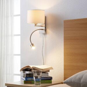 Textilné nástenné svetlo Florens LED lampa čítanie