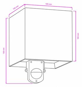 BRILAGI - LED vonkajšie nástenné svietidlo so senzorom CUBE LED/6W/230V šedé IP65