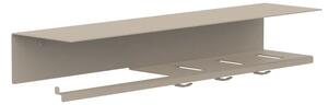 Kovový nástenný držiak papierových uterákov Brussel Pieskovo šedá M - ľavý variant