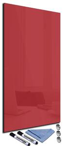 Magnetická sklenená tabuľa 110x65cm - rudá
