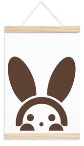 Detský plagát - vyjúci zajačik