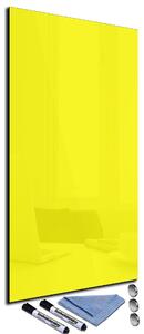Magnetická sklenená tabuľa 150x40cm - žlutá