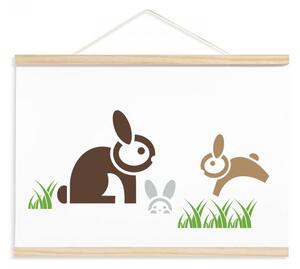 Detský plagát - zajačikovia