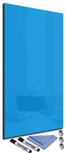 Magnetická sklenená tabuľa 34x72cm - pomněnková modrá
