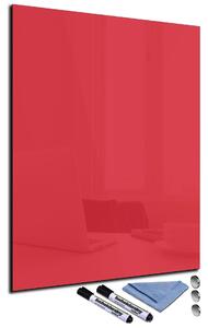 Magnetická sklenená tabuľa 80x60cm - červená
