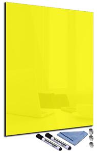 Magnetická sklenená tabuľa 60x70cm - žlutá